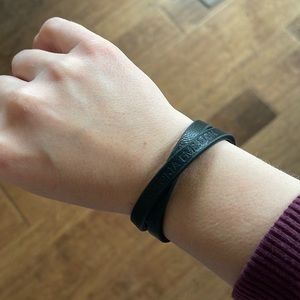 Victoria Emerson wrap bracelet black and rose gold